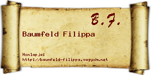 Baumfeld Filippa névjegykártya